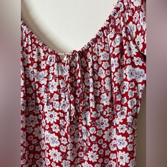 Auguste the Label Mila June Floral Red White Blue Mini Peasant Dress Size US 4 - Picture 5 of 16